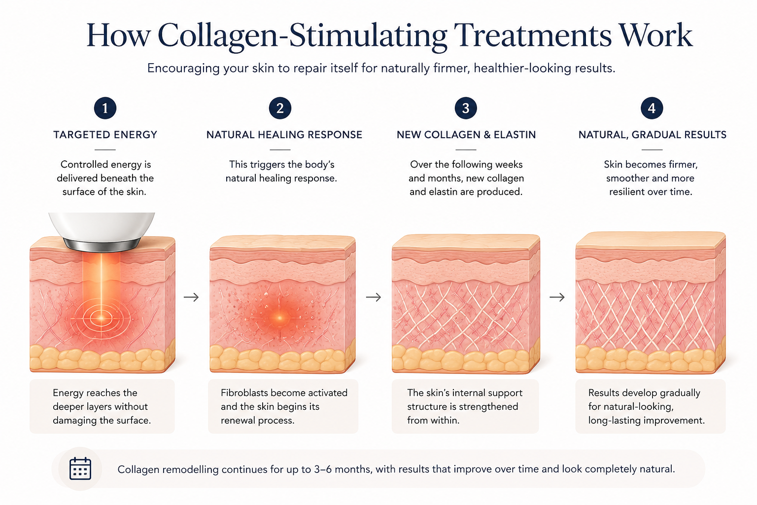 How do collagen-stimulating treatments work?